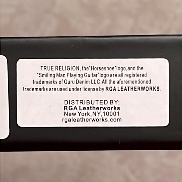 Brand New True Religion Leather Black Billfold Wallet Bottle Opener Keychain Set - Picture 14 of 16